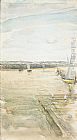 James Abbott Mcneill Whistler Canvas Paintings - Scene on the Mersey